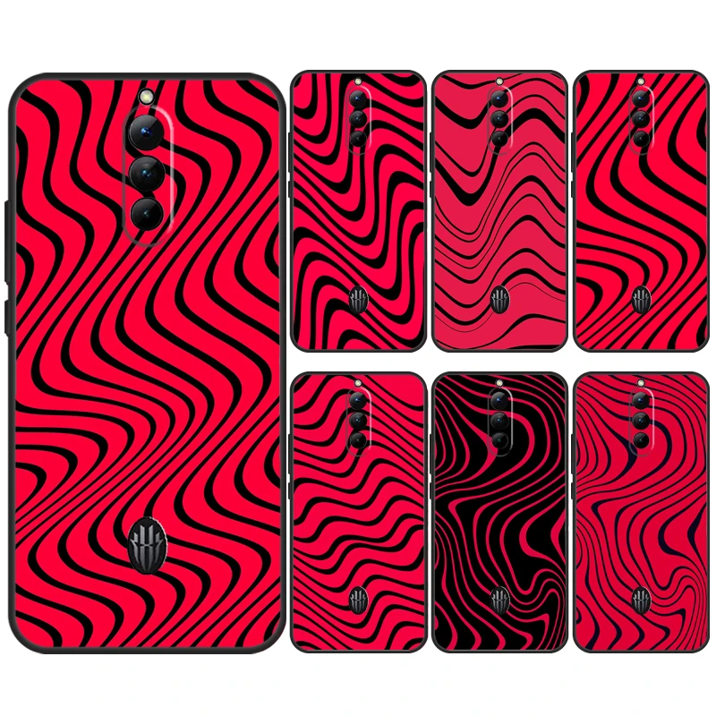 Custodia Pewdiepie Waves Per Zte Nubia Red Magic 9 Pro Plus Red Magic 8 8S Pro Plus 6 7 6S 7S 5G 5S 6R Cover
