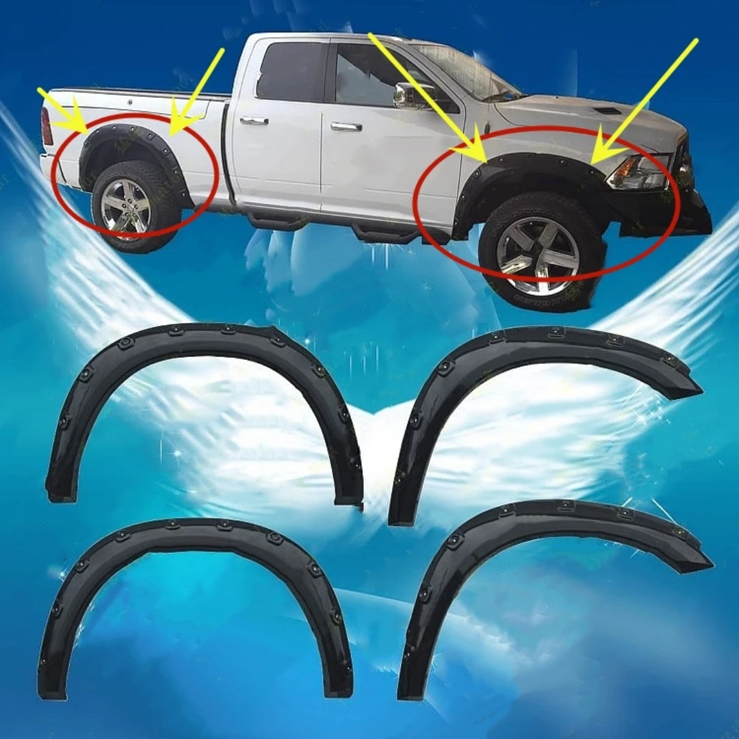 

Car Fender Eyebrow Assembly For Dodge RAM 1500 2009-15 modified Mudguard Lip Body Kit Protector Mud Guard Auto Accessories