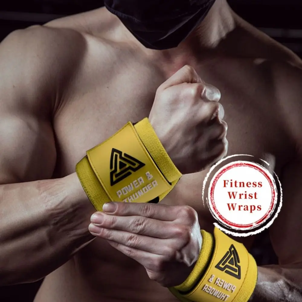 Bench Press Fitness Wrist Wraps Weightlifting Adjustable Sports Wristband Pressure Band Anti-slip Weights Lifting Straps Gym