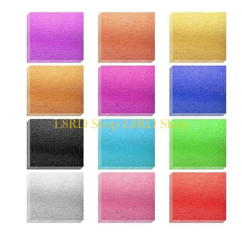 L8rd 12 색 골드 포일 잎 예술 및 공예 금 잎 시트 골드 리프 종이