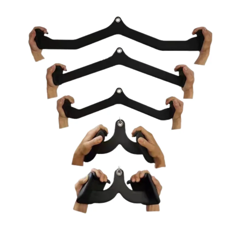 LAT Pull Down Handle Fitness Accessories Grip Rowing T-bar V-bar Pulley Cable Machine Attachments for Back Bicep Tricep Training