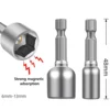 48mm Impact Socket Magnetic Nut Screwdriver,6-13mm Drill Bit Set 1/4” Hex Socket Adapter Bolt Drivers Socket Kit Hand Tools 2