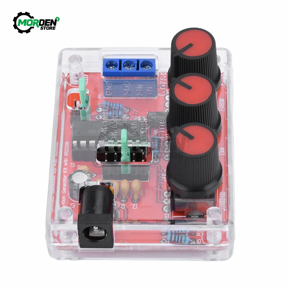 DC 9-12V XR2206 Signal Generator Sine/Triangle/Square Output 1Hz -1MHz Signal Generator Kit For Electronic Measuring Tool
