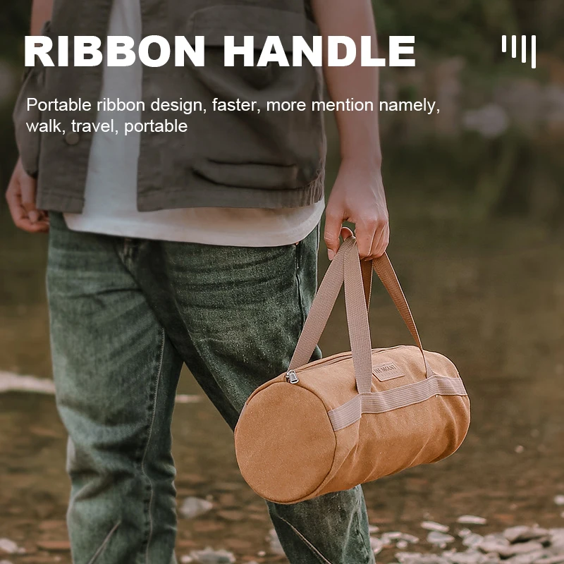 Tool Storage Bag Outdoor Camping Accessories Large Capacity Tent Peg Storage Multiple Purpose Portable Pack Sundry Washed Canvas