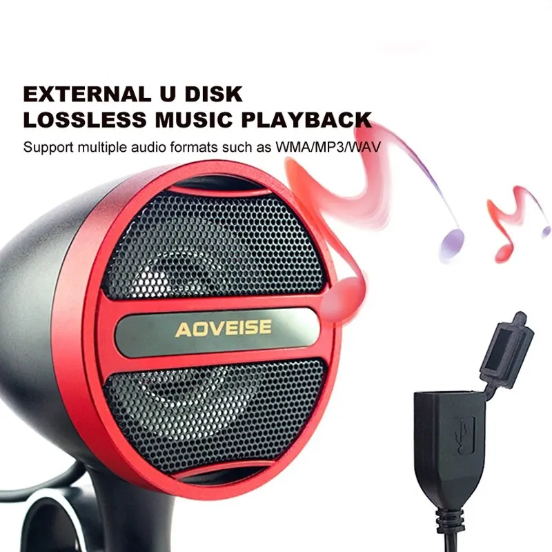 アクセサリー MT485 MOTORCYCLE MUSIC PLAYER Motorcycle Bluetooth-Compatible Speaker Waterproof 12V MP3