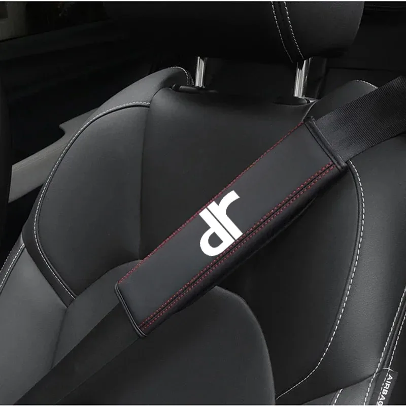 For DR Motors DR Zero DR3 S2 DR5.0 4.0 6.0 DR1 DR2 F35 2Pcs Car Seat Belt Leather Safety Belt Shoulder Cover