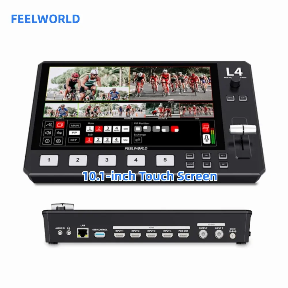 

Смеситель для мультикамер FEELWORLD L4, 10,1 дюйма, USB3.0