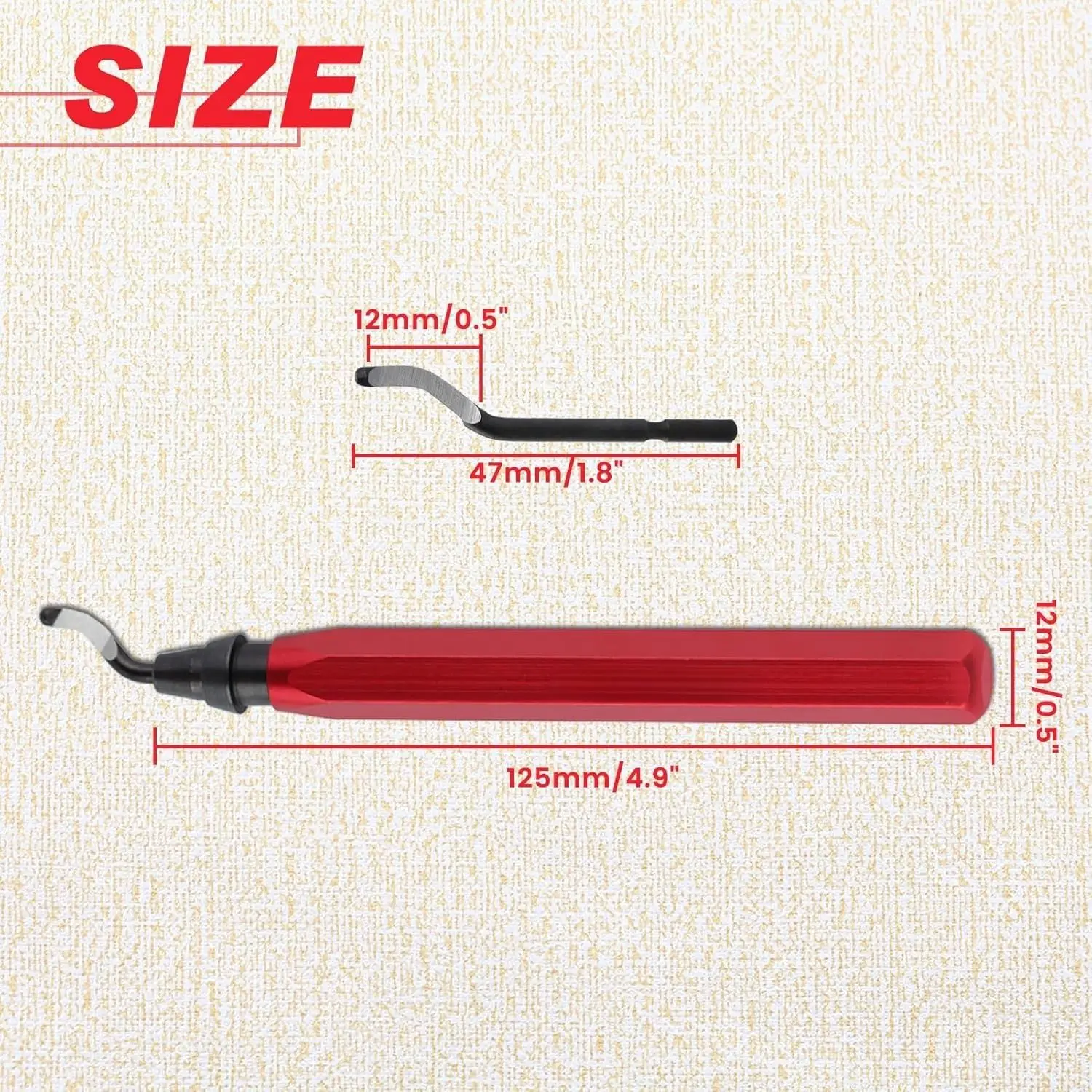 Deburring Tool RB1000 with 10Pcs BS1010 HSS Blades for Metal Aluminum Copper Plastic