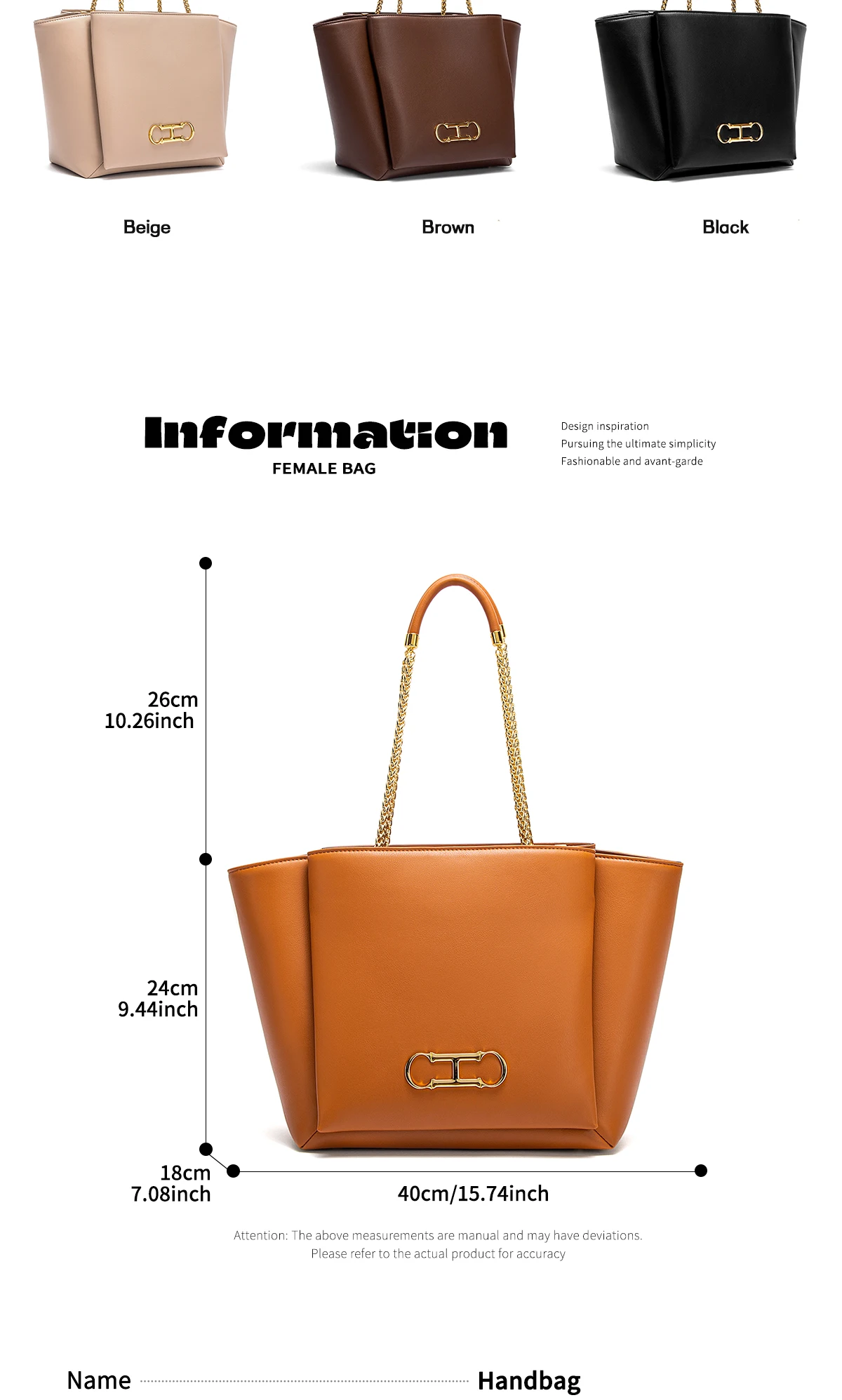 CHCH Women's Tote Bag interior