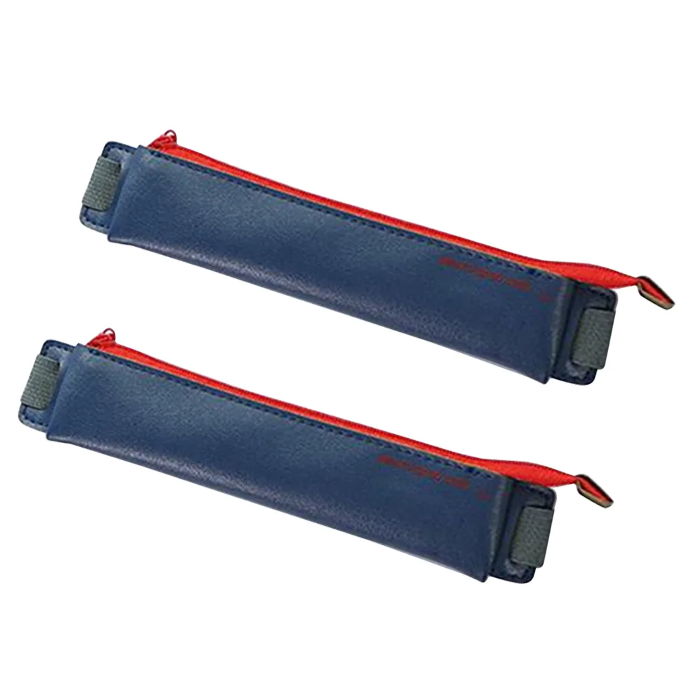 

2Pcs Fashion Pen Holder Creative Pen Bag Vintage Pen Case Holder Protective Pens Storage Pouch (Navy)