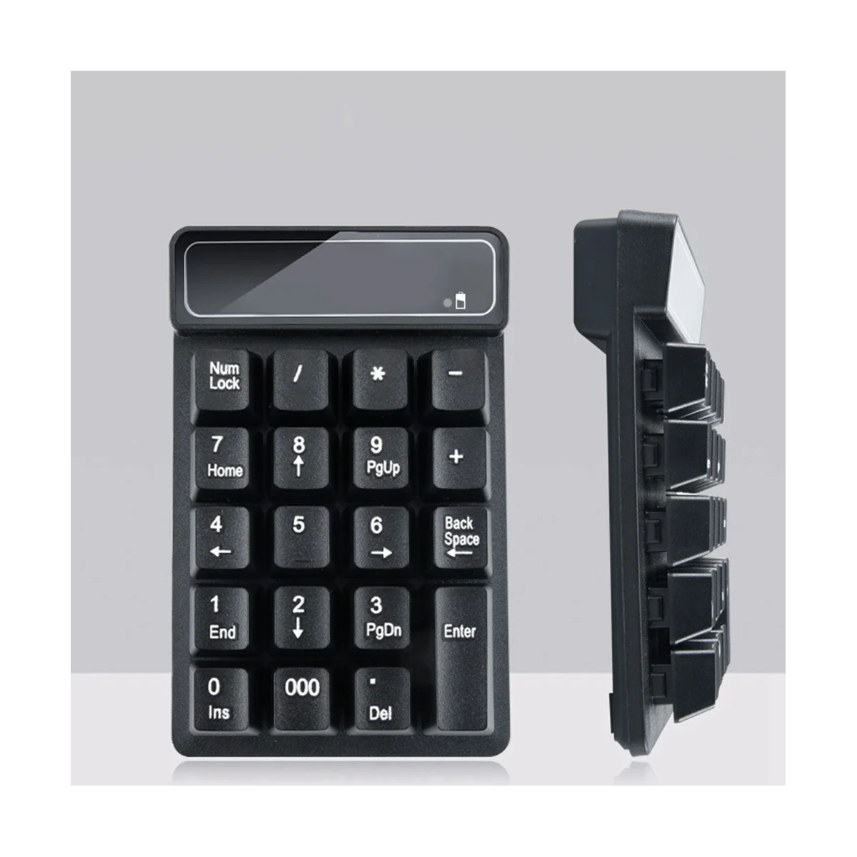 

2.4GHz Wireless Keyboard Mini USB Numeric Keypad 19 Keys Number Pad Numpad Receiver for Accounting Laptop PC Computer(B)