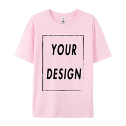 Custom 100% Cotton Personalized Graphic Tee - Short Sleeve Unisex T - Shirt with Your Logo, Photo, or Text - XXXL (Pink)