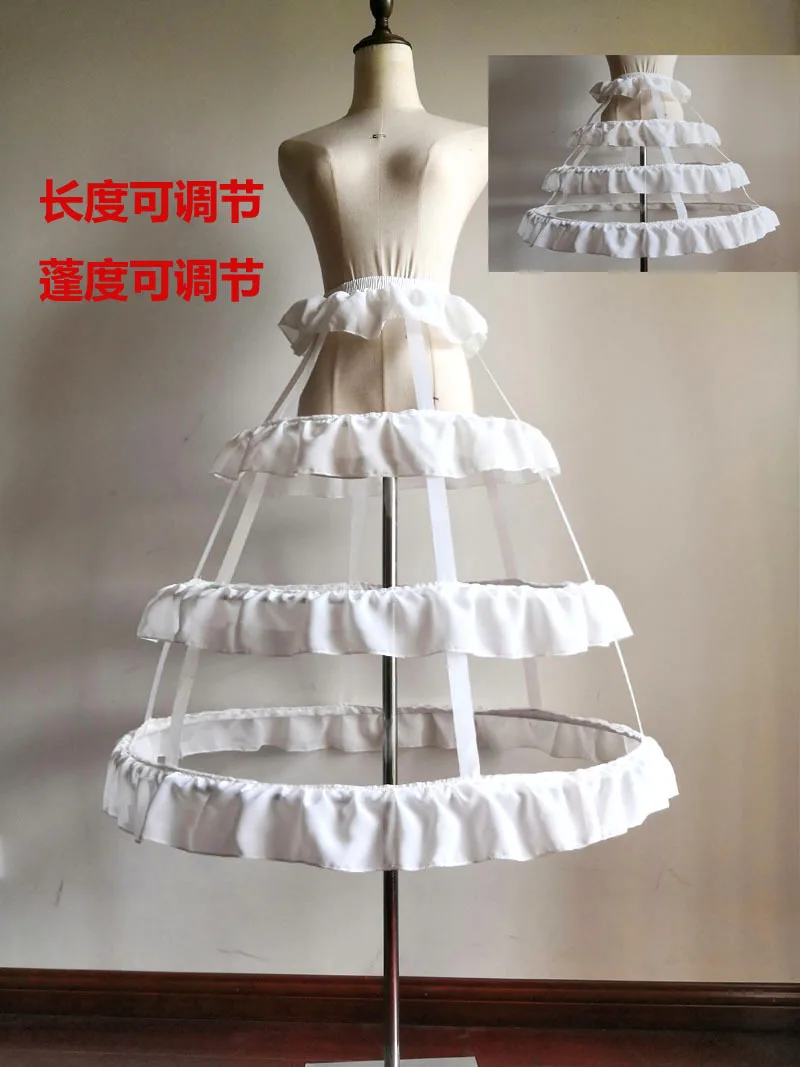Adjustable Length & Canopy Lolita Bird Cage Fishbone Crotch Wind New Lolita Crinoline