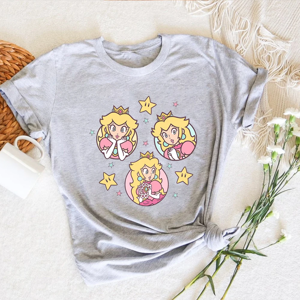 

Retro Princess Tshirt Harajuku It’s Peach Time Shirts Peach Graphic T Shirts Cute Female Short Sleeve Tops Birthday Gift for Her