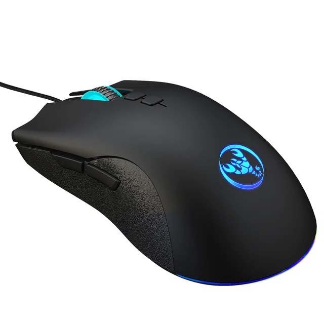Professional Wired Mouse Colorful Luminous 7D Gaming Mouse Gaming Wired Mouse 6400dpi Adjustable Support Macro Programming 5