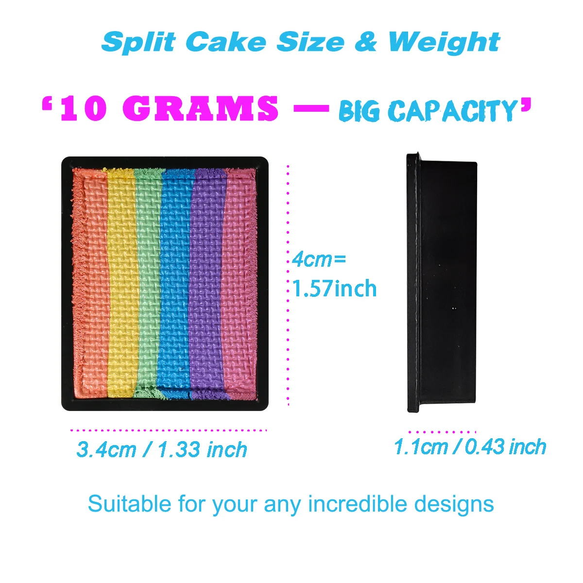 Bowitzki Carnival Professional Face Painting Kit for Kids Adults 12x10gm Body Stencil One Stroke Split Cake Rainbow Halloween 3