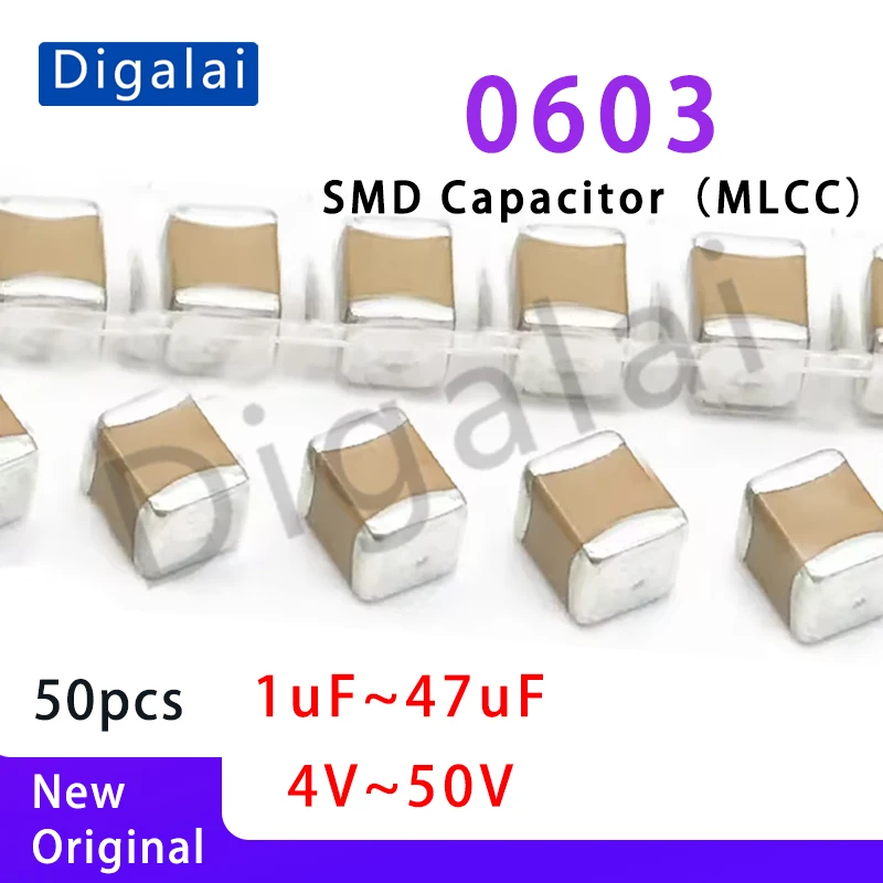 50pcs0603SMDChipMultilayerCeramicCapacitor1uF-47uF4v-50v-AliExpress502