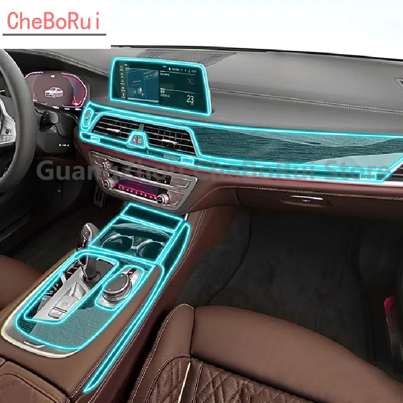 

For BMW G11 G12 Series 7 2016-2022 Car interior accessories film transparent TPU-PPF console Anti-scratch resist film refit