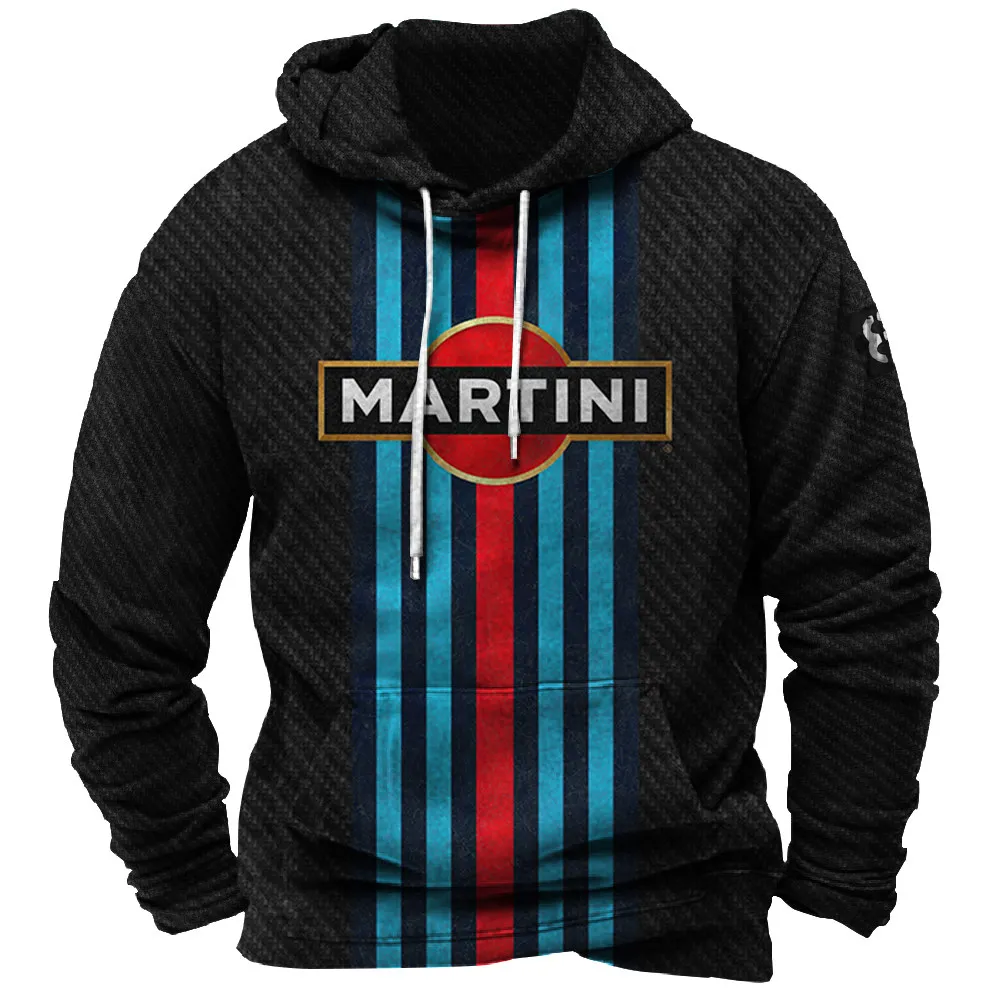 

2023 Men's Sweater Vintage Racing Print Street Hoodie Sweatshirt Winter Long Sleeve Hoodie Tops Pullover Casual Oversized Hooded