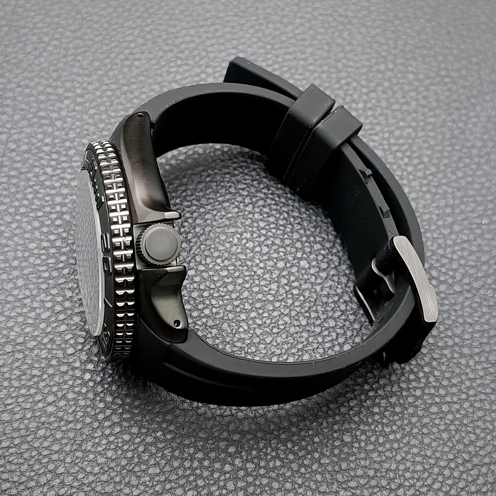 Fashion NH36 Movement 42mm Men's Wristwatches Sapphire Case Automatic Men's Watch Rainbow Dial Rubber Band