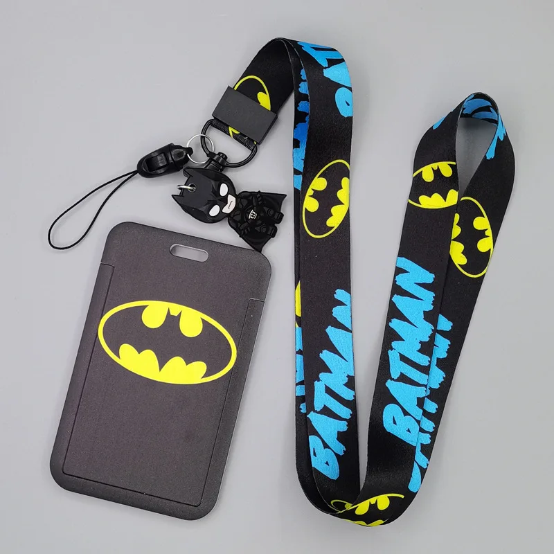 New Marvel Movie Avengers: Captain America Batman Spider-Man Deadpool Pattern Card Holder Work Keychain Holiday Gift Car Keychai