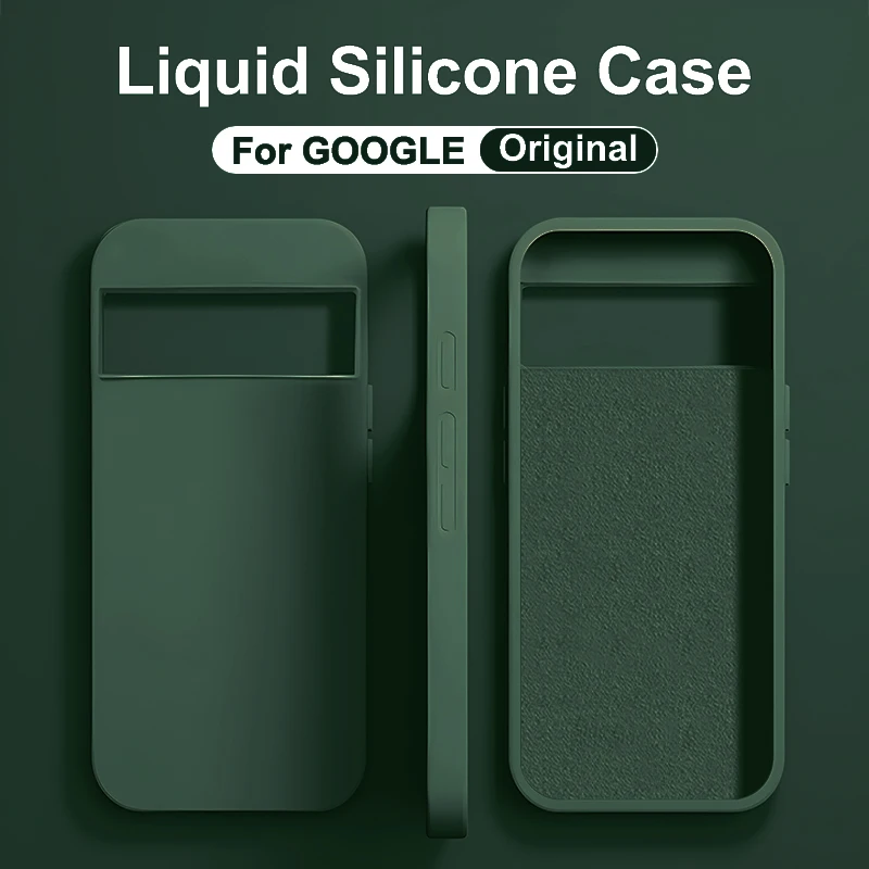 Custodia In Silicone Liquido Originale Per Google Pixel 8 7 Pro 7A 6A Custodie Per Telefoni Per Google Pixel 7 6 8 Pro Accessori Per Cover Antiurto