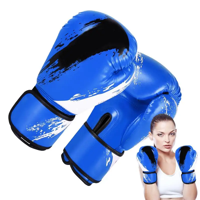 

Adult Men's Women's Kids 10oz Boxing Gloves PU Leather MMA Muay Thai Punching Bag Combat Fight Adults Kickboxing Gloves Unisex
