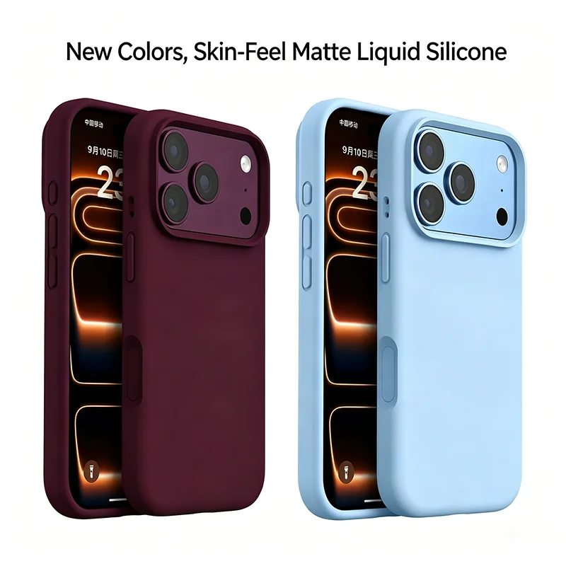 Silky Feel Liquid Dopamine Silicone Phone Case - Shockproof Soft Back Cover