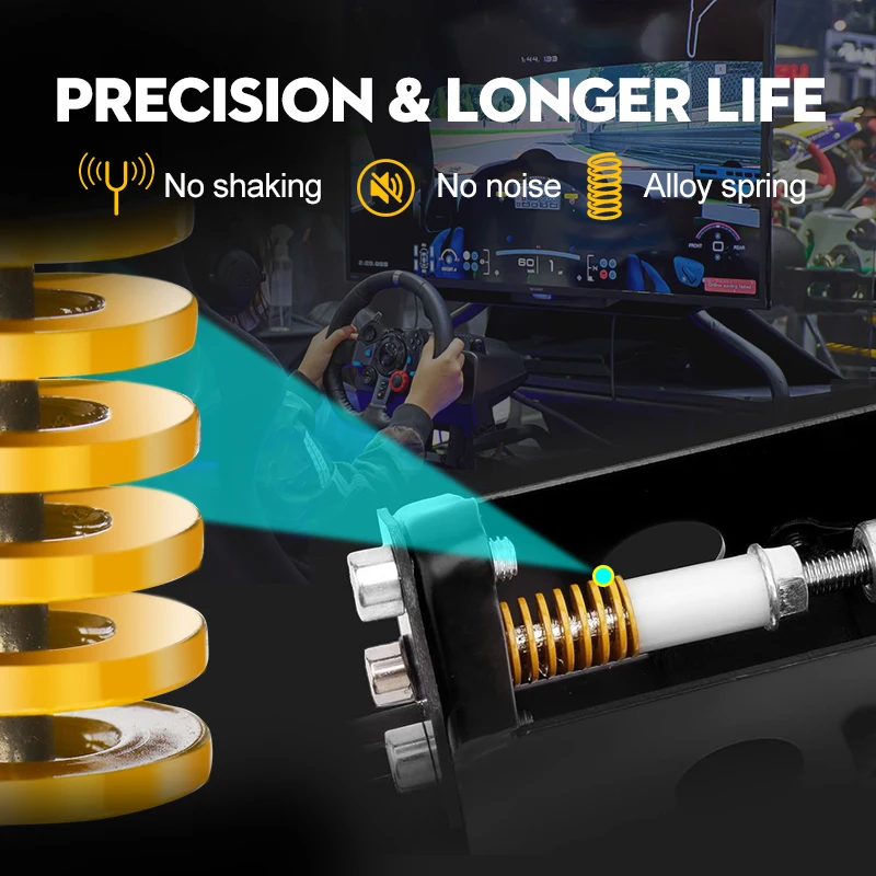 USB Simulated Racing Handbrake 64 bit Hall Sensor Suitable for Logitech Racing Games G25/G27/G29/T300/T500 PC Drifting and Rally racing handbrake