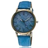 Retro style leather Roman scale quartz women casual watch 1