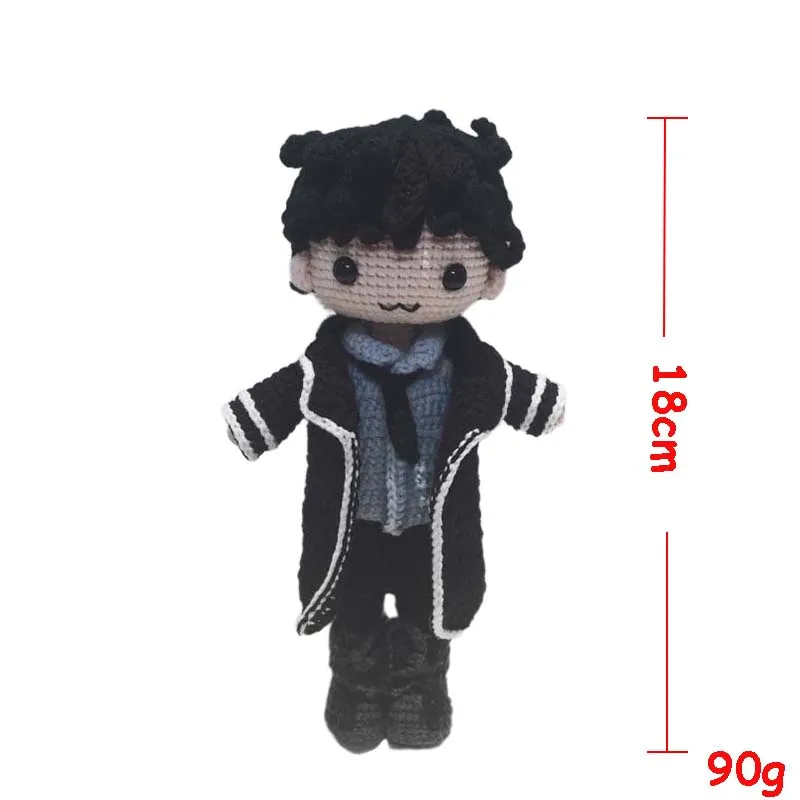 손으로 짠 인형 Ashin 인형 소년을위한 크로 셰 뜨개질 인형 홈 액세서리 무늬 공예 장난감 장식품