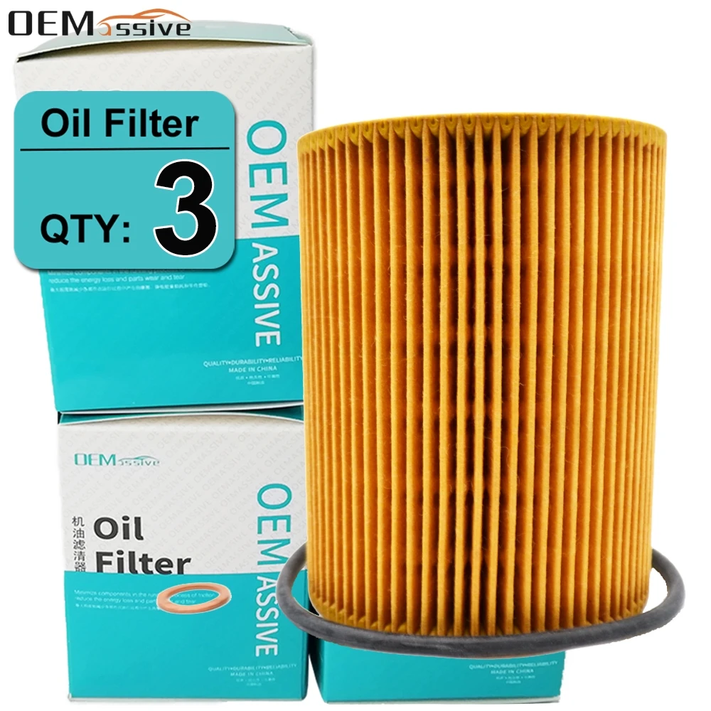 Set Of 3, 11427512300 Oil Filters For Alpina LR2 BMW 323Ci 323is 325xi 328i 525i 528i 728i 728i,iL X3 X5 Z4 E36 E38 E53 E61 E65
