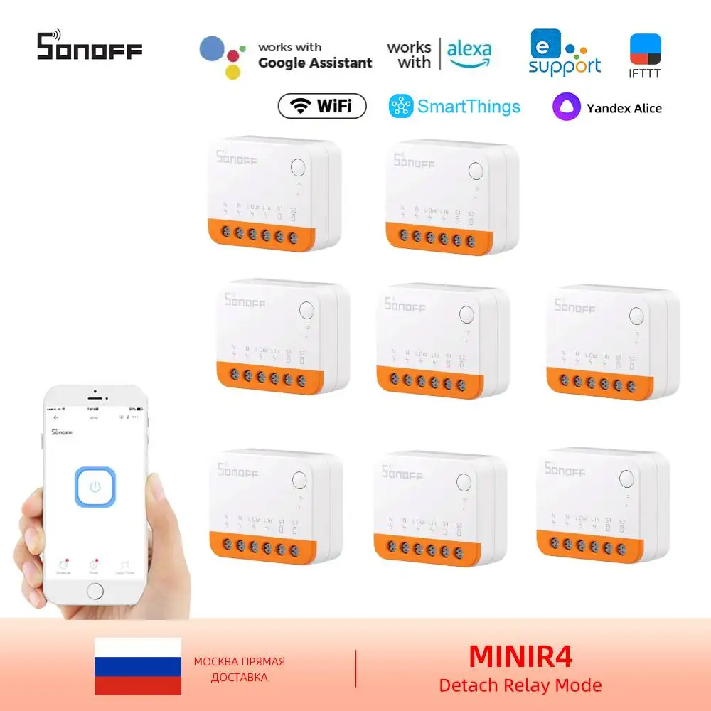 Sonoff Mini R4 Wifi Smart Switch Modulo Esp32 Chip Minir4 Modalità Relè Di Sgancio Funziona Con Alexa Home Assistant Alice Smartthings