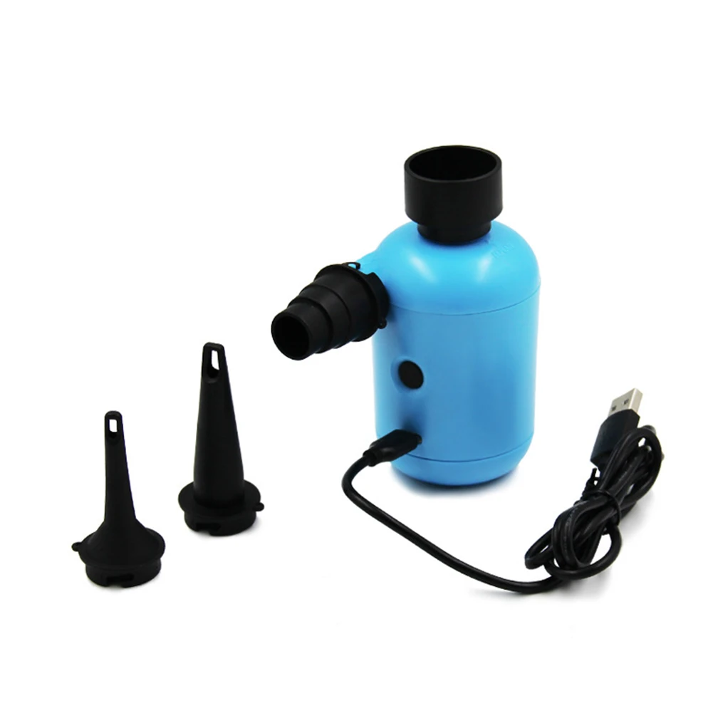 USB Electric Air Pump with Connectors Air Mattress Boat Sofa Auto Inflatable Pump for Rubber Boat Camping Inflator Air Pump Air Compressor Pump Inflatable Pump