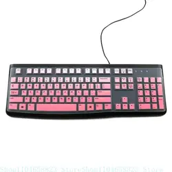 Dustproof Waterproof Transparent Silicone Keyboard Cover Protector (For Gradient pink)