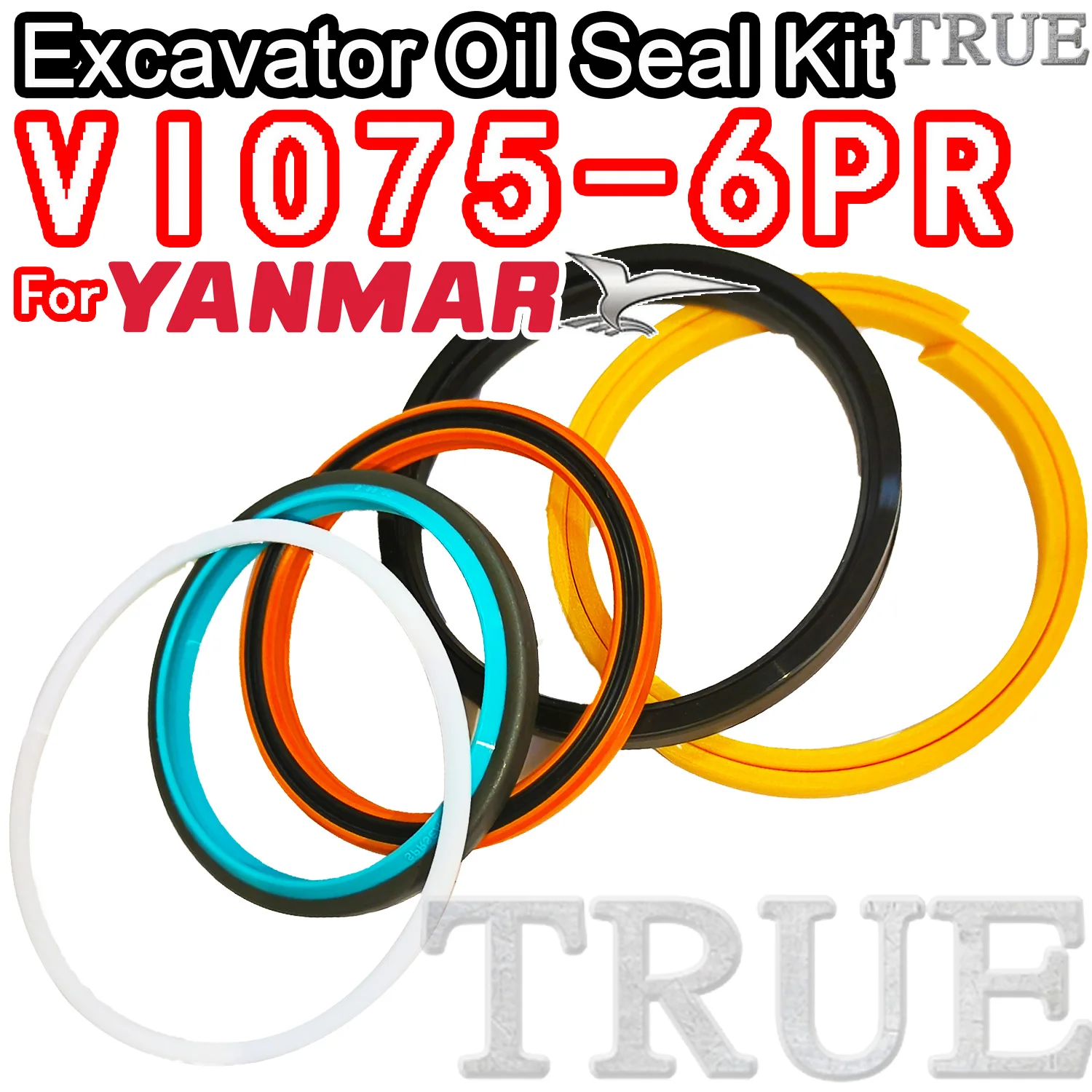 

For VIO75-6PR Yanmar Oil Seal Excavator Repair Kit VIO75 6PR Parts MOTOR Piston Rod Shaft Replacement Dust Bushing FKM Control