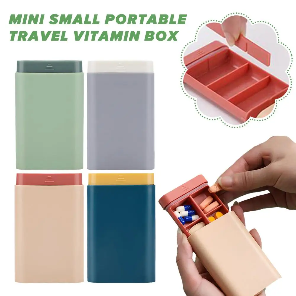 

Mini Small Portable Travel Vitamin Box Pill Cases Container Medicine Tablet Storage Grids Oils Days 7 Fish 6 Organizer T9P8