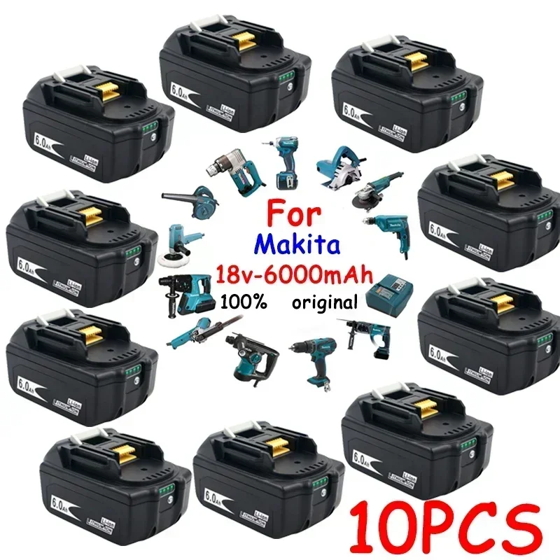 

4-20PCS BL1860 Rechargeable Battery 18 V 6000mAh Lithium ion for Makita 18v Battery BL1840 BL1850 BL1830 BL1860B LXT 400