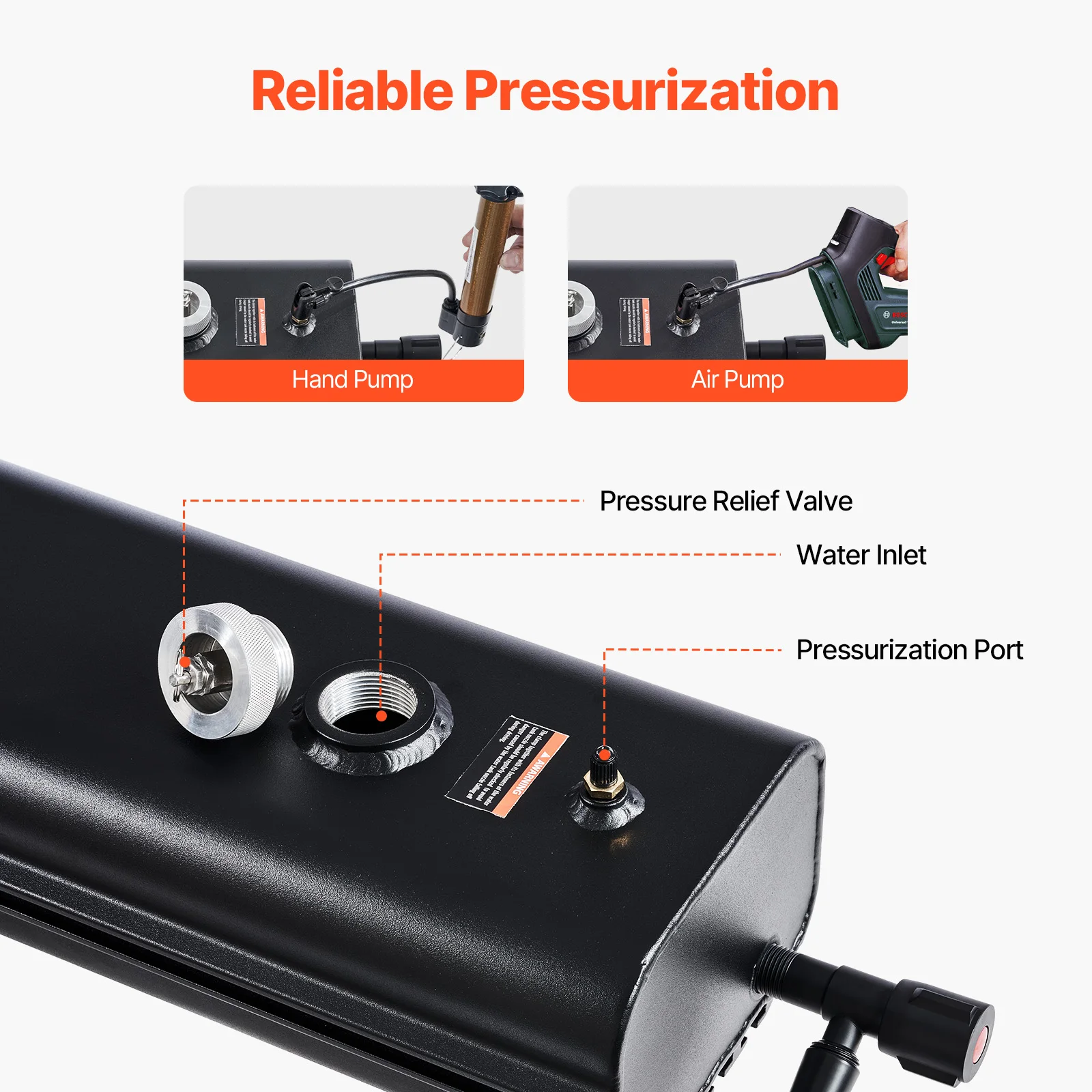 Aluminum Outdoor Water Tank with Pressurization Port