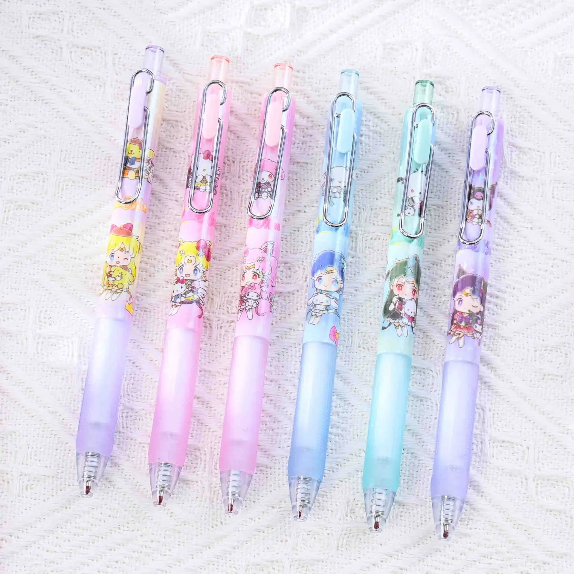 36 Pcs Cartoon Sanrio Characters &Sailor Moon Hellokitty Kuromi Melody Student Stationery Whole Box Wholesale 4