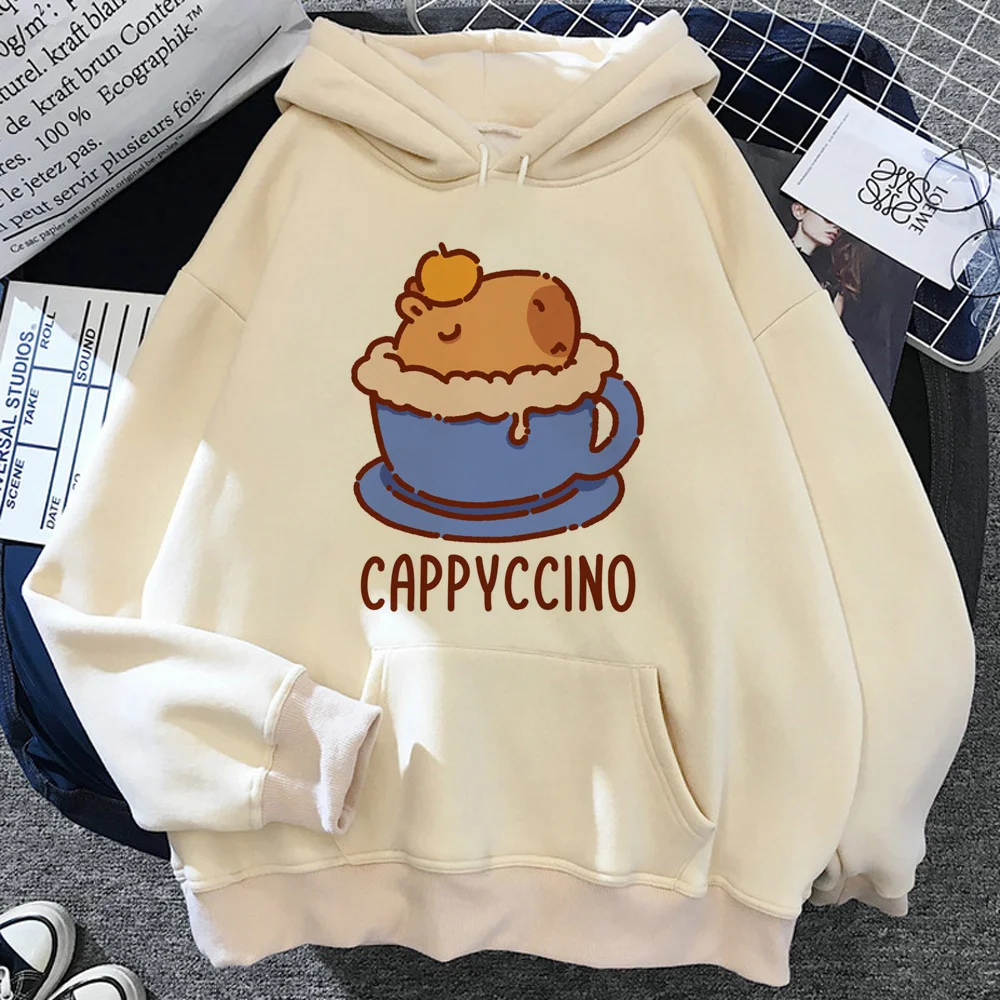 Hoodie wanita Capybara 90s 2023 y2k estetika menarik pakaian wanita lengan panjang atasan sweater