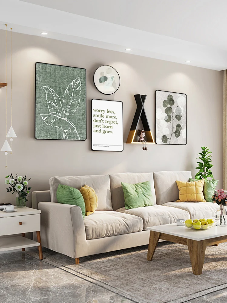 

Искусственный простой фон для дивана, настенный креативный высококачественный светильник, Роскошная комбинация подвесных картин