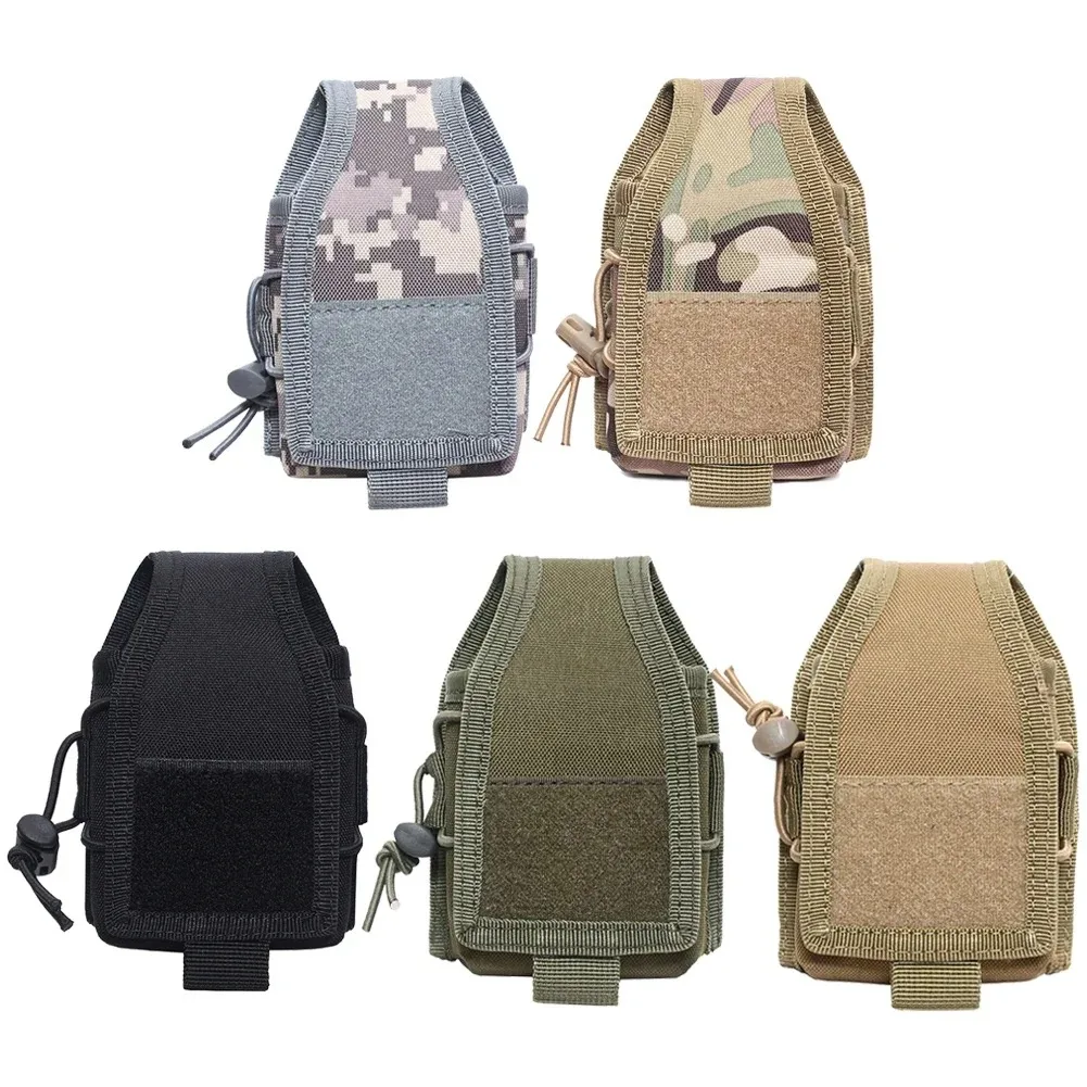 MOLLE-Compatible Radio Pouch for Outdoor Use Walkie Talkie & Phone Holder Lightweight Waist Bag for Camping & Hiking