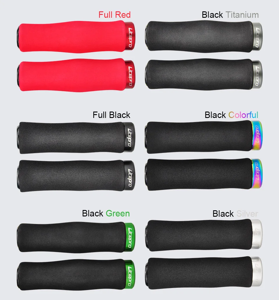 JKLitepro Litepro MTB Mountain Bike Sponge Locking Handlebar Grips Ultralight 98g 22.2mm Handlebar For brompton BMX bike Bicycle Handlebar Grips Bicycle Accessories Bike Handlebar Grips Bike Handle Grips