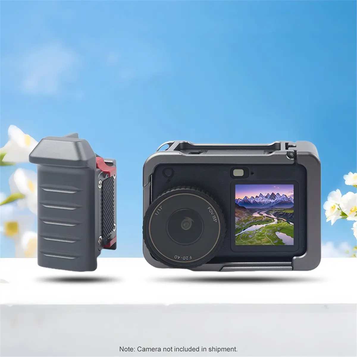 DJI Action 6용 T28C 금속 토끼 케이지 확장 마운트 브래킷, 낙하 방지 보호 프레임, 카메라 케이지 액세서리 키트