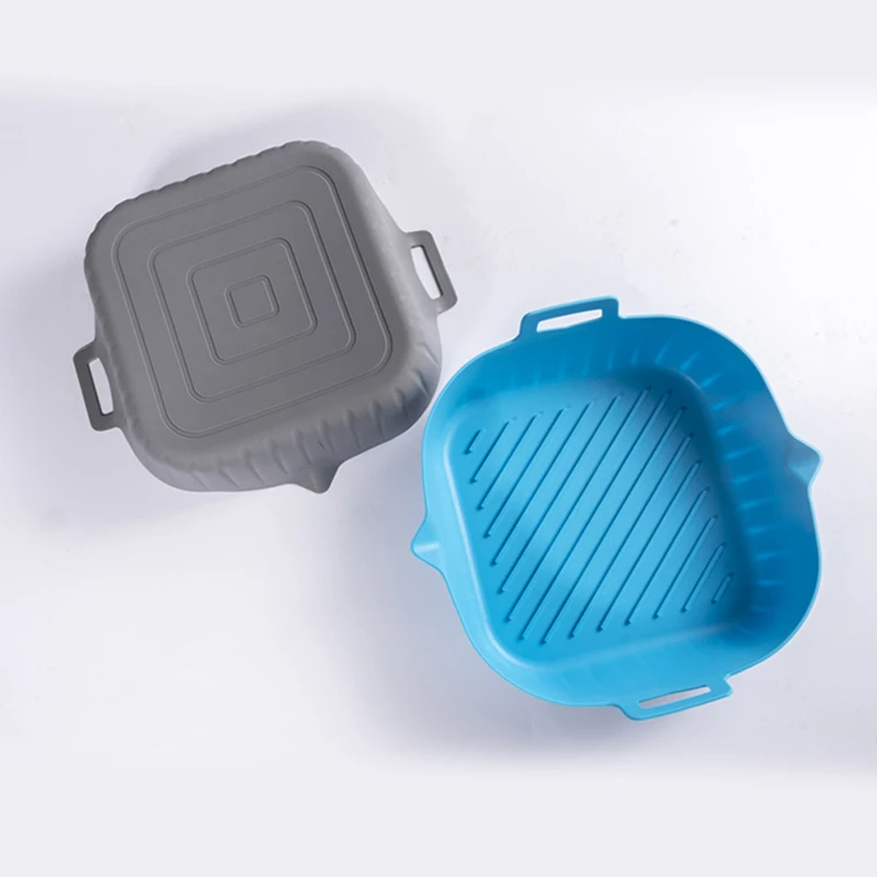 Silicone Basket Pot Tray Airfryer Liner For Air Fryer Reusable Container Kitchen Pan Baking Mold Canister Shape Protector air fryer accessories air fryer liners