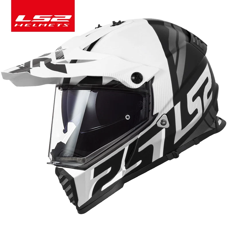 

LS2 MX436 Dual Shield Motocross Helmet LS2 PIONEER EVO Motorcycle Helmets off Road Capacetes Para Moto Capacete Cross