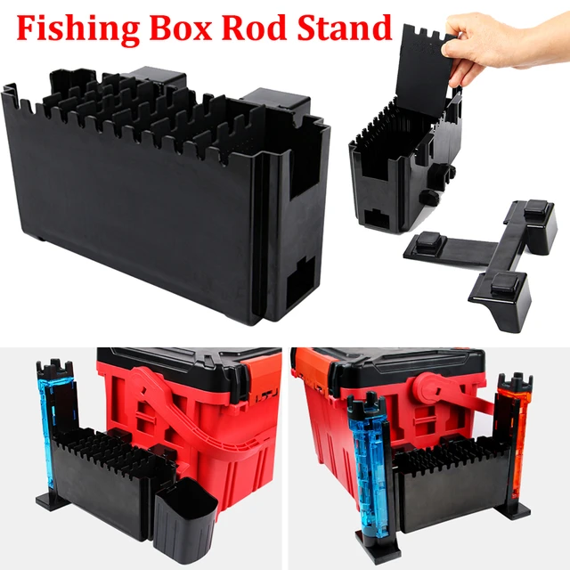 Fishing Box Rod Stand Detachable Partition Fishing Box Barrel Holder  Multifunctional Adjustable Portable Durable for Fished Gear