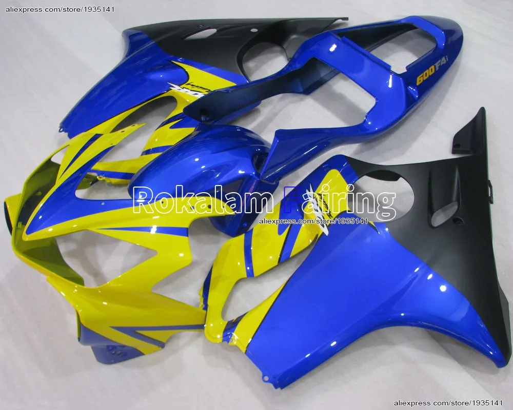 

Для Honda CBR 600 F4i 2001-2003 CBR600 F4i 01 02 03 CBR 600F4i желтый синий черный комплект обтекателя корпуса (литье под давлением)