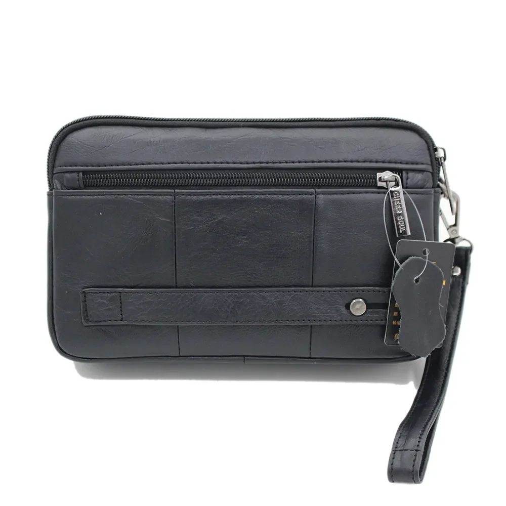 Genuine Leather Men Clutch Bag Purse Wallet